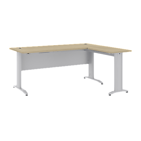 BBF Sector 72" x 60" Rectangular L-Desk, 30"H x 71 1/2"W x 58 11/16"D, Natural Maple, Standard Delivery Service