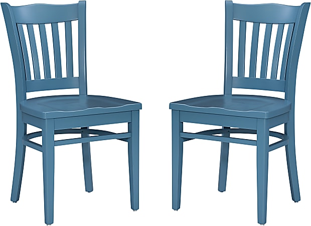 Linon Cecile Side Chairs, Teal, Set Of 2