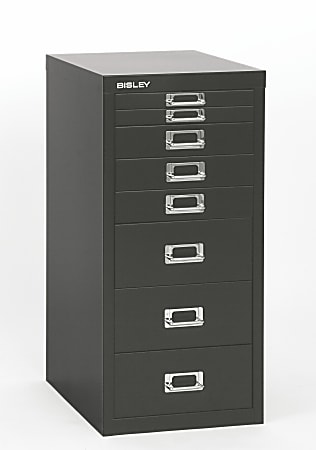 オフィス家具 bisley cabinet black Bisley 15 D Vertical 8 Drawer Under Desk File Cabinet Black