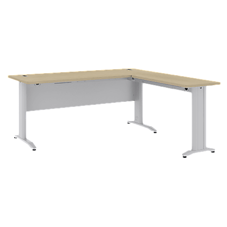 BBF Sector 72" x 72" Rectangular L-Desk, 30"H x 71 1/2"W x 71 1/2"D, Natural Maple, Standard Delivery Service
