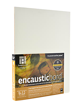 Ampersand Encausticbord, 9" x 12", 7/8", White, Pack Of 2