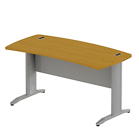 BBF Sector 30" x 60" Curved Desk, 30"H x 60"W x 29 1/2"D, Modern Cherry, Standard Delivery Service