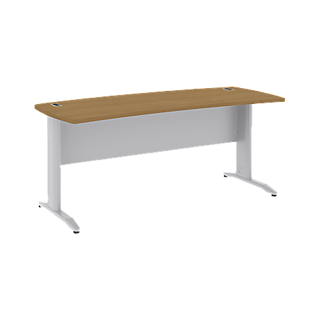 BBF Sector 72" x 30" Curved Desk, 30"H x 71 1/2"W x 29 1/2"D, Modern Cherry, Standard Delivery Service