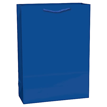 Amscan Glossy Paper Gift Bags, XL, Bright Royal