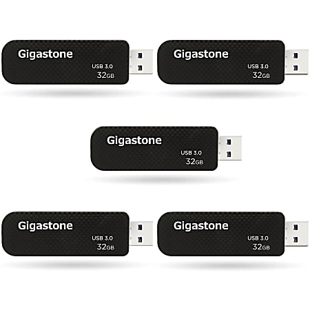 Dane-Elec Gigastone USB 3.0 Flash Drives, 32GB, Black,