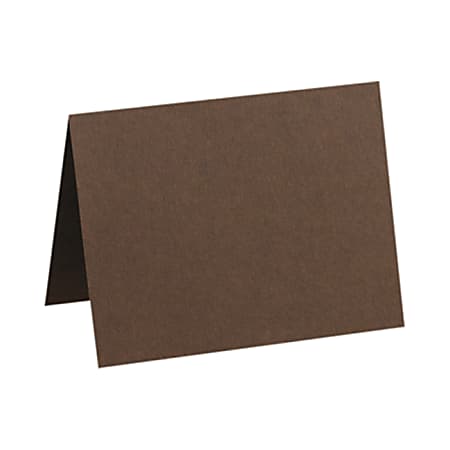 LUX Folded Cards, A7, 5 1/8" x 7", Chocolate Brown, Pack Of 50