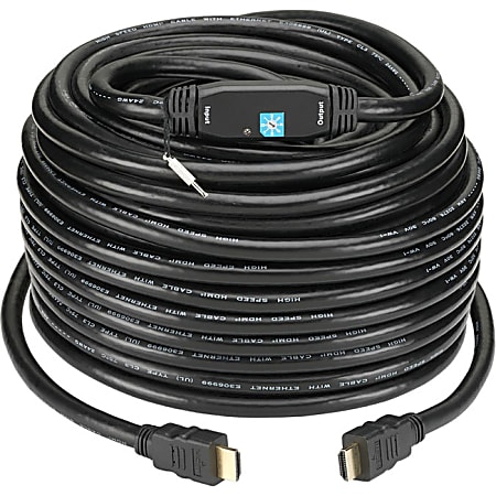 KanexPro HDMI AUdio/Video Cable with Ethernet - 100 ft HDMI A/V Cable for Audio/Video Device - First End: 1 x HDMI Type A Digital Audio/Video - Male - Second End: 1 x HDMI Type A Digital Audio/Video - Male - Shielding
