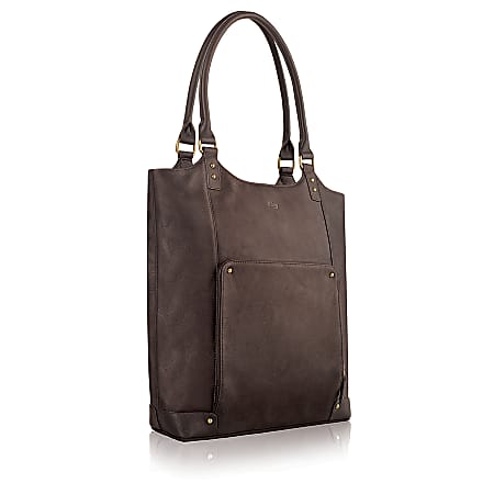 Solo Vintage Carrying Tote With 16" Laptop Pocket, Espresso Brown