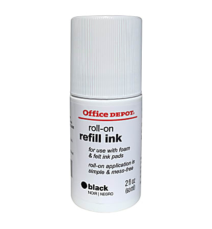 Office Depot® Brand Roll On Ink, 2 Oz, Black