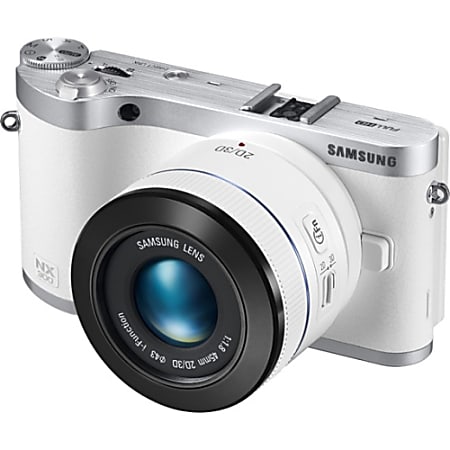 Samsung NX300 20.3 Megapixel Mirrorless Camera (Body with Lens Kit) - 45 mm - White