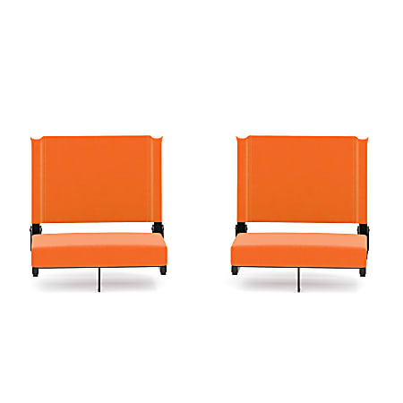 Flash Furniture Grandstand Comfort Seats, Orange/Black, Set Of 2 Seats