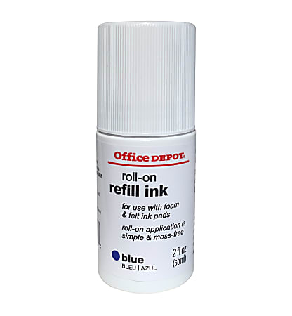 Office Depot® Brand Roll On Ink, 2 Oz, Blue