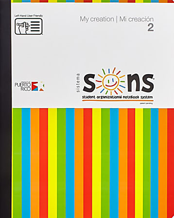 SONS System My Creation Notebooks, 9-3/4" x 7-1/2", 2nd, 200 Sheets Per Notebook, Multicolor,
