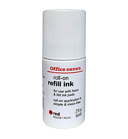Office Depot® Brand Roll On Ink, 2 Oz, Red