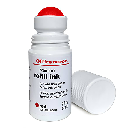 Office Depot Brand Roll On Ink 2 Oz Red - Office Depot