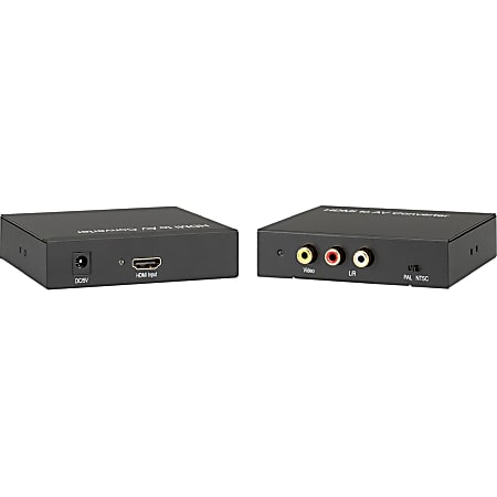 KanexPro HDMI to Composite with Audio Converter - Functions: Video Conversion, Audio Decoder, Video Switcher - 1920 x 1080 - NTSC, PAL - Audio Line Out - Rack-mountable