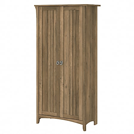 Bush® Furniture Salinas Tall Storage Cabinet with Doors, Reclaimed Pine, Standard Delivery