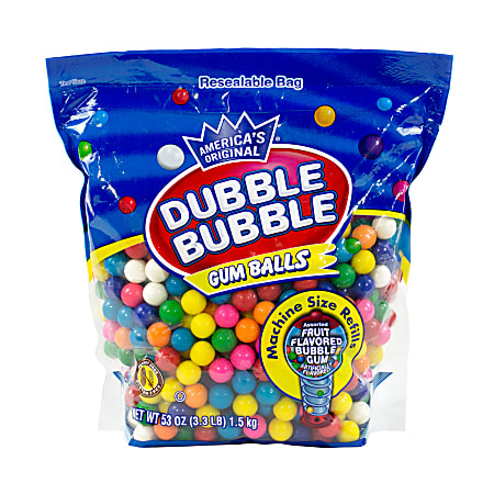 Dubble Bubble Original Gum Balls, 3.3 Lb Bag