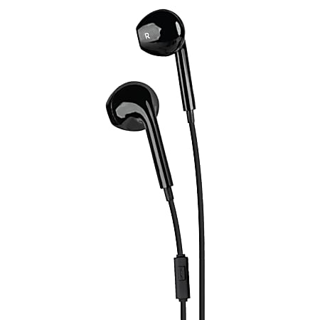 Vivitar Stereo In Ear Headphones Black MUZ1003 BLK OD Office Depot