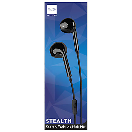 Muze stealth stereo earbuds sales with mic
