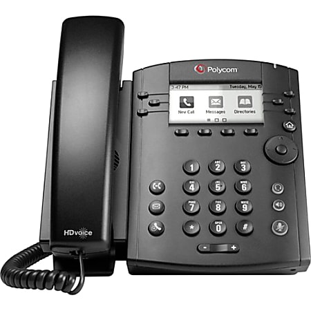 Poly VVX 300 IP Phone - 6 x Total Line - VoIP - Speakerphone - 2 x Network (RJ-45) - PoE Ports
