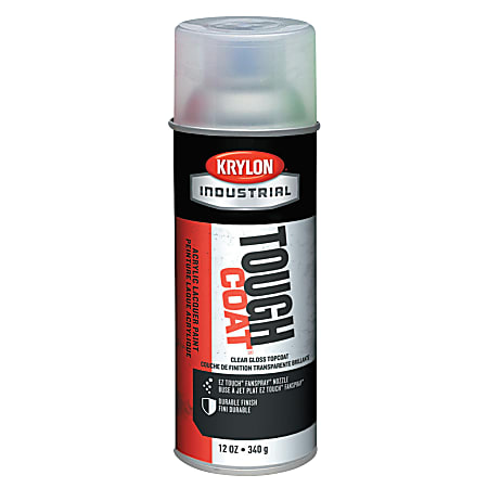 Krylon® Tough Coat® Acrylic Alkyd Enamel, 12 Oz Aerosol Can, Clear Gloss