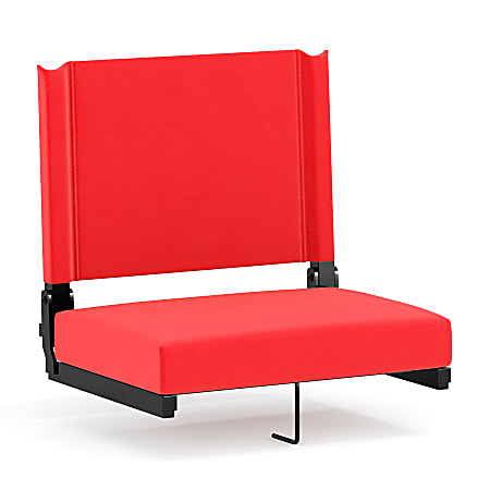 Flash Furniture Grandstand Comfort Seat RedBlack Office Depot