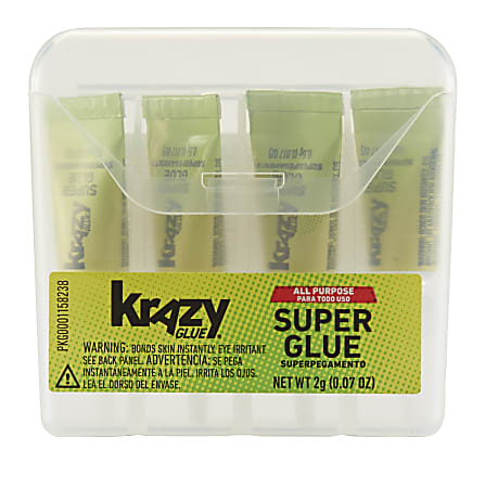 Krazy® Glue, All-Purpose Single-Use, .07 Oz., Clear, Pack Of 4