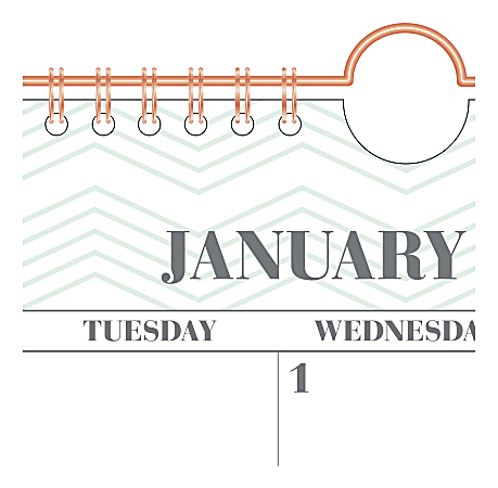 Cambridge 2025 Monthly Wall Calendar | 15"x12", Gold & White, Unruled Blocks, Wire Binding