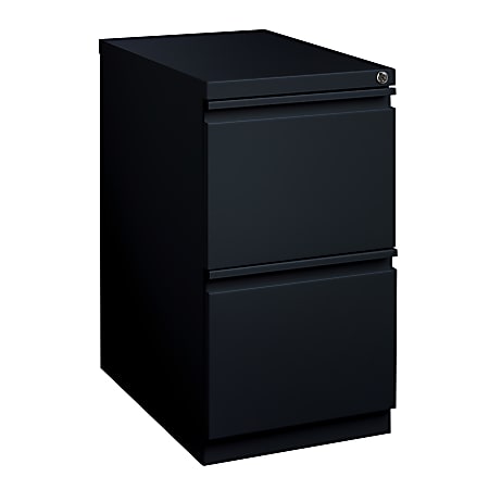 WorkPro® 23"D Vertical 2-Drawer Mobile Pedestal File Cabinet, Black