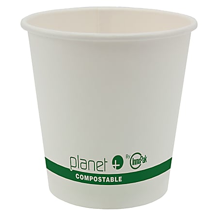 StalkMarket Planet+ Compostable Hot Cups, 10 Oz, White, Pack Of 1,000 Cups