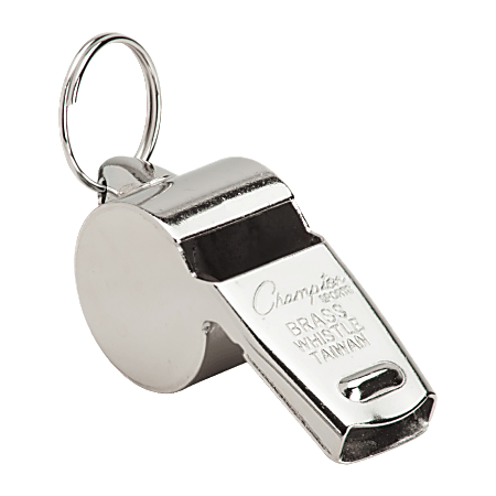 Champion Sports Heavy-Weight Metal Whistle, Silver