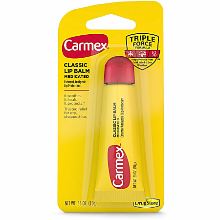 Carmex Medicated Classic Lip Balm - Cream - 0.35 fl oz - Tube - Applicable on Lip - Moisturising Tube - 1 Box