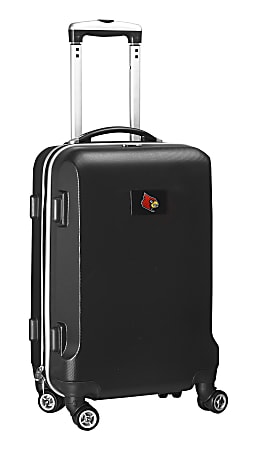 Denco Sports Luggage Rolling Carry-On Hard Case, 20" x 9" x 13 1/2", Black, Louisville Cardinals