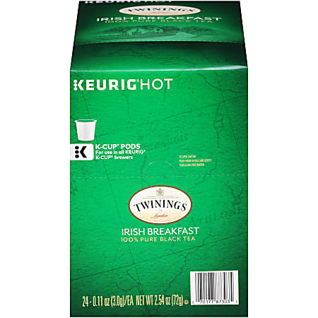 Twinings® of London Irish Breakfast Black Tea Single-Serve K-Cups®, Carton Of 24