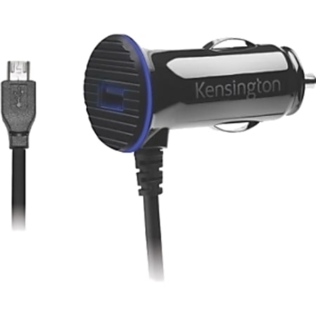 Kensington PowerBolt 3.4 Fast Charge Car Charger - 1 Pack - 5 V DC/2.40 A Output