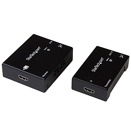 StarTech.com HDMI over CAT5 HDBaseT Extender - Power over Cable - Ultra HD 4K - Extend HDMI up to 330ft over CAT 5 / CAT 6 cable, while using only a single power adapter at either the local or remote end - HDMI Extender Over CAT6 - HDMI over CAT5e