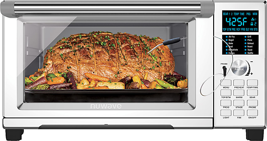 NuWave 20801 Bravo XL Air Fryer Toaster Oven, Silver