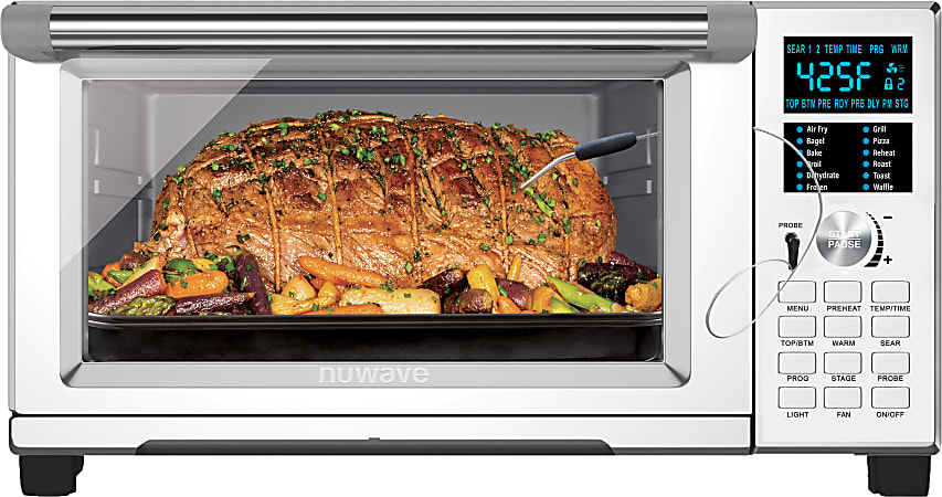 NuWave 20801 Bravo XL Air Fryer Toaster Oven Silver Office Depot