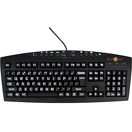 AbleNet Keys U See Large print keyboards Keyboard USB black - ODP