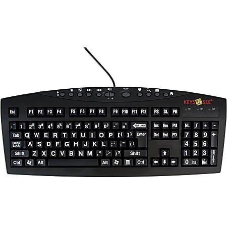 AbleNet Keys-U-See Large print keyboards - Keyboard - USB - black
