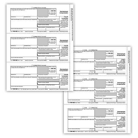 ComplyRight® 1099-NEC Tax Forms, 3-Part, Recipient Copy Only,