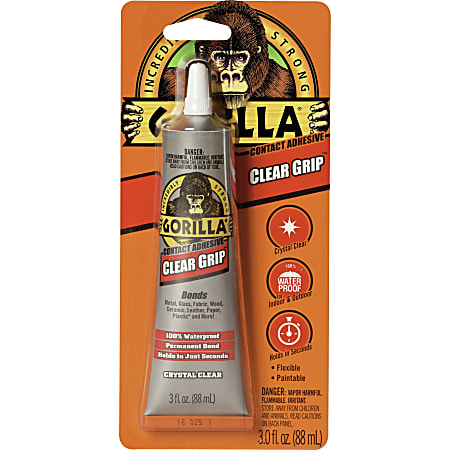 Gorilla Clear Grip Contact Adhesive - 3 fl