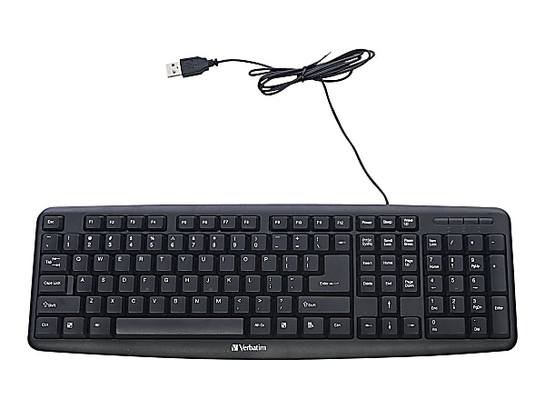 Verbatim® Slimline USB 2.0 Keyboard, Black