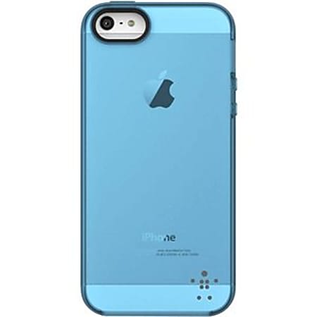 Belkin Grip Candy Sheer Case for iPhone 5 - For Apple iPhone Smartphone - Overcast, Civic Blue - Tint, Translucent - Thermoplastic Polyurethane (TPU)