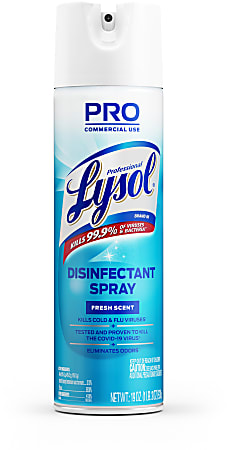 Lysol Professional Disinfectant Spray Fresh Scent 19 Oz Bottle - Office  Depot