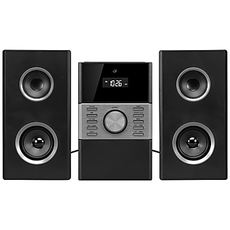 GPX HC425B 2-Channel Stereo Home Music System With AM/FM Radio, 9-1/2&rdquo;H x 7-1/8&rdquo;W x 5-15/16&rdquo;D