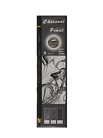 Pacific Arc Premium Charcoal Drawing Pencils for Artists - 6
