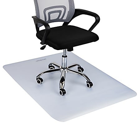 Mind Reader PVC Office Chair Mat For Hard Floor, 35-1/4”W x 47”D, Clear