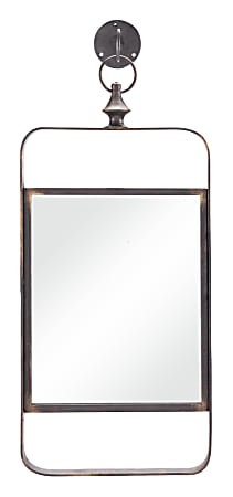 Zuo Modern Rectangular Mirror, 22"H x 10"W, Black